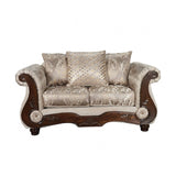 Fasciano Beige Tan Loveseat by Furniture of America at Eve Furniture