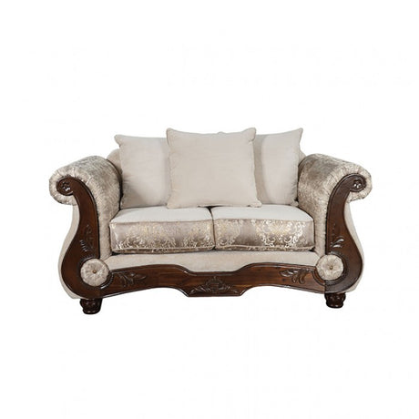 Fasciano Beige Tan Loveseat by Furniture of America at Eve Furniture