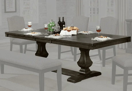 Faulk Espresso & Warm Gray 7-PieceDining Room Set by Furniture of America at Eve Furniture