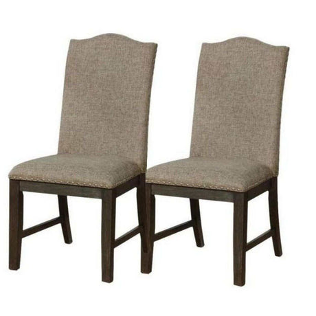 Faulk Espresso & Warm Gray 7-PieceDining Room Set by Furniture of America at Eve Furniture