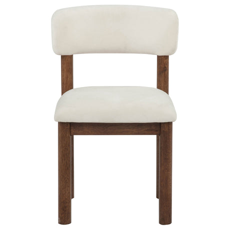Faulkner Cream Upholstered Dining Side Chair (Set of 2) by Coaster at Eve Furniture