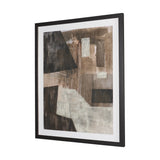 Fault Geometry II by Mercana Studio Hand-Embellished Textured Framed Artwork Matted under Glass by Mercana at Eve Furniture