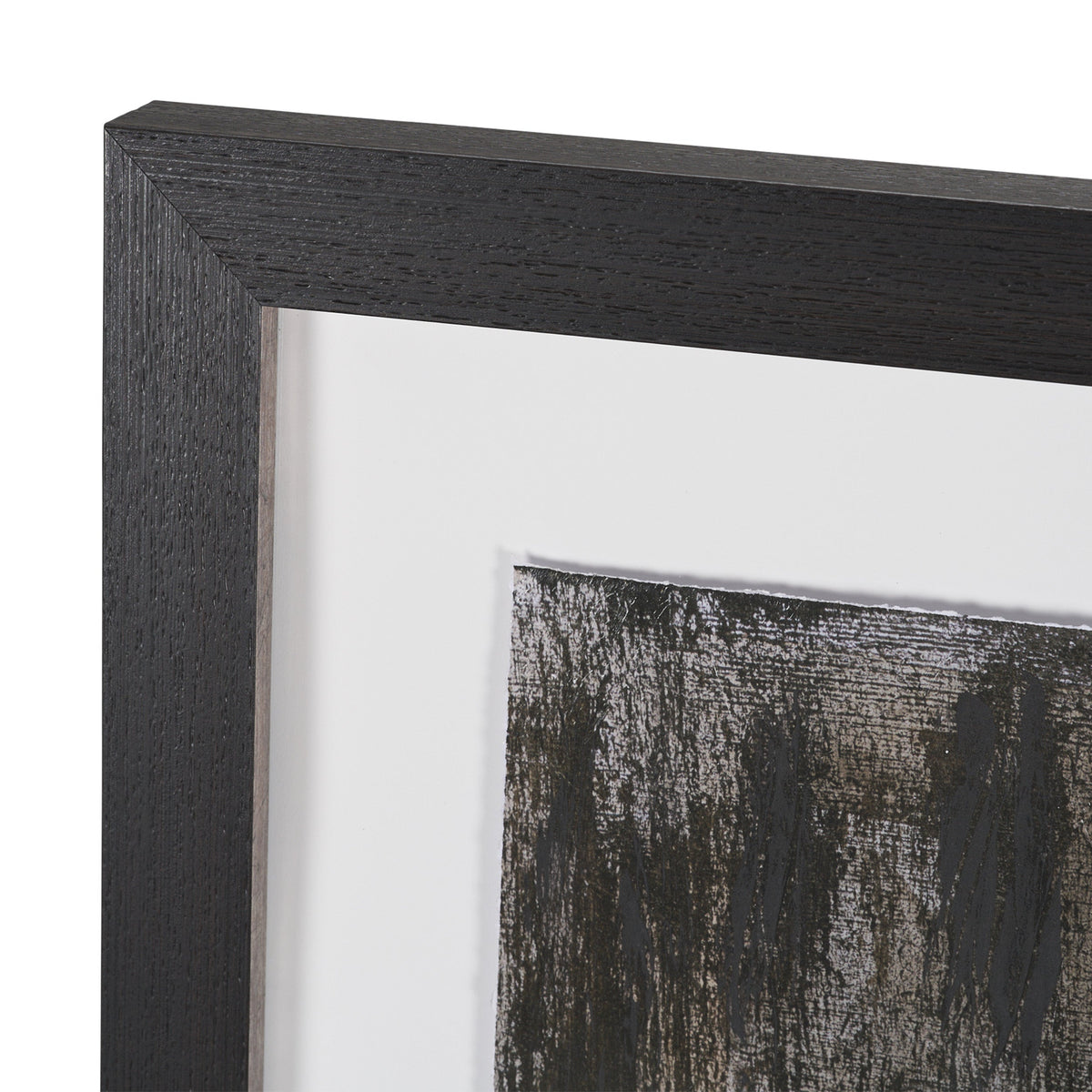 Fault Geometry II by Mercana Studio Hand-Embellished Textured Framed Artwork Matted under Glass by Mercana at Eve Furniture
