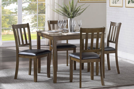 Faust Charcoal Brown 5-Piece Dining Set by Homelegance at Eve Furniture