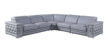 Favo Light Blue 4-Piece Sectional by New Era Innovations at Eve Furniture