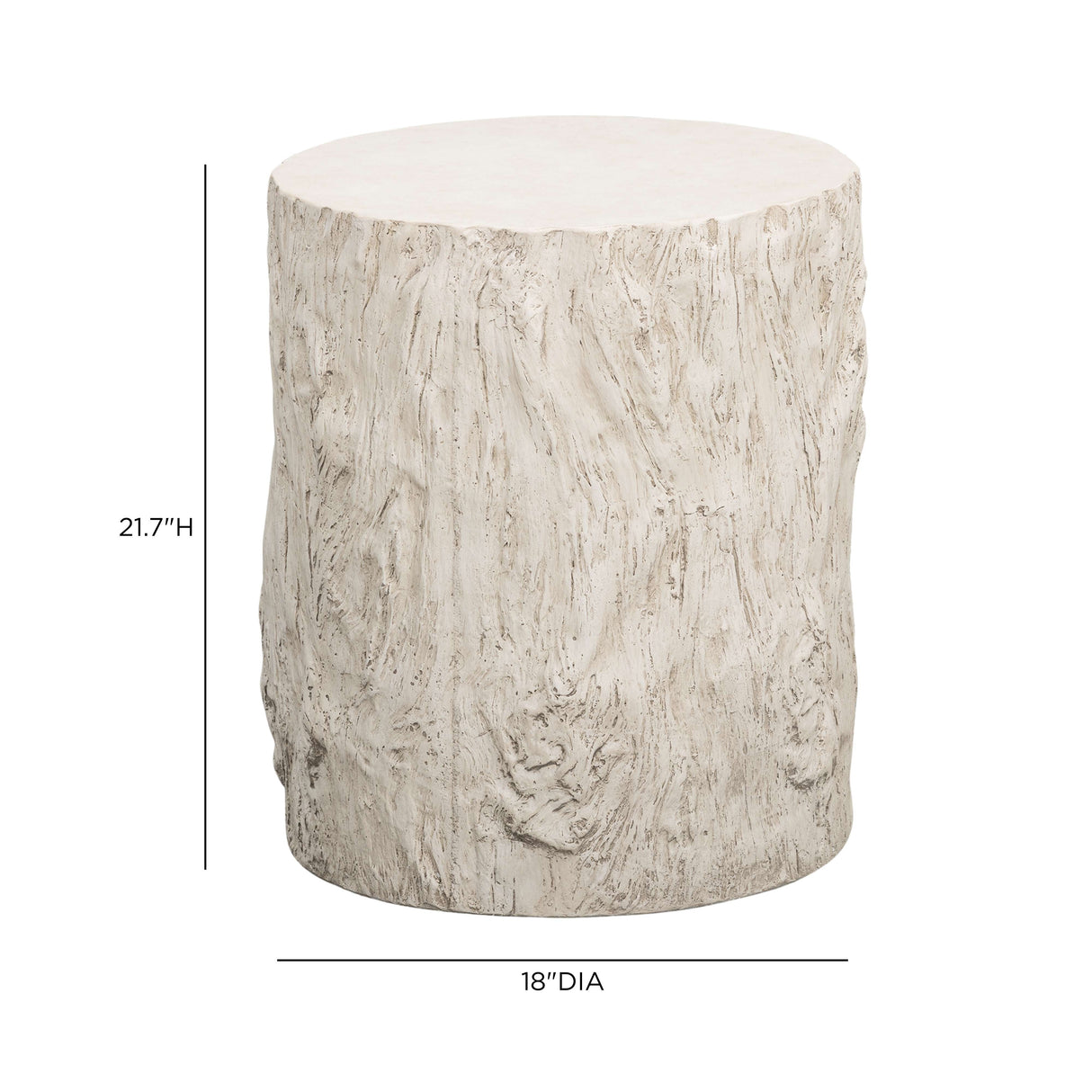 Fawn Driftwood Concrete Indoor/Outdoor Side Table