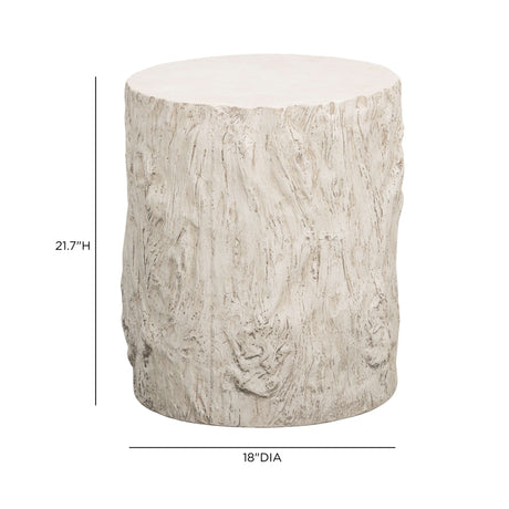 Fawn Driftwood Concrete Indoor/Outdoor Side Table by TOV Furniture at Eve Furniture