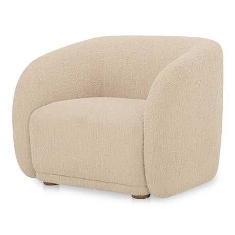 Faye Beige Boucle Accent Chair by MOES at Eve Furniture