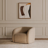 Faye Beige Boucle Accent Chair by MOES at Eve Furniture
