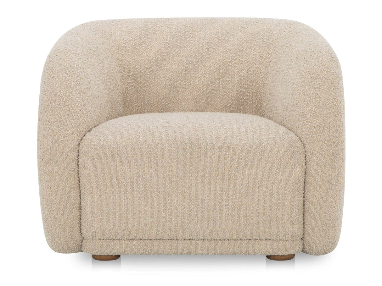 Faye Beige Boucle Accent Chair by MOES at Eve Furniture