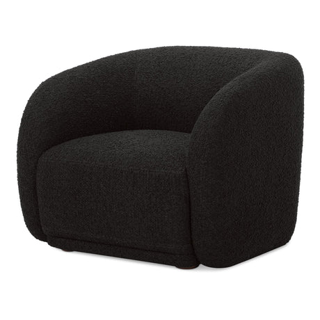 Faye Black Boucle Accent Chair by MOES at Eve Furniture