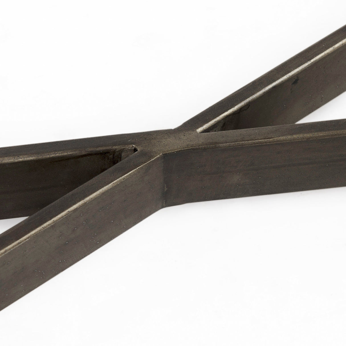 Faye Medium Brown Wood W/Antique Nickel Metal Base Console Table by Mercana at Eve Furniture