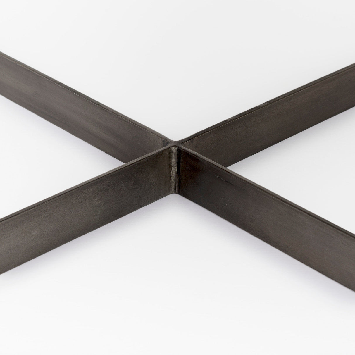 Faye Medium Brown Wood W/Antique Nickel Metal Base Square Coffee Table by Mercana at Eve Furniture