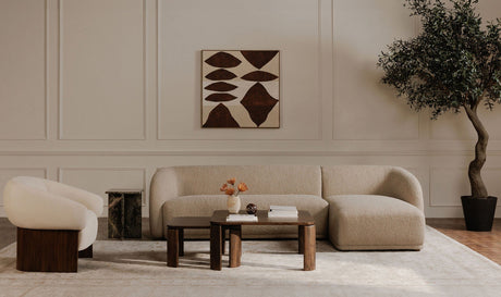 Faye Sectional Beige Boucle by Moe's Home at Eve Furniture