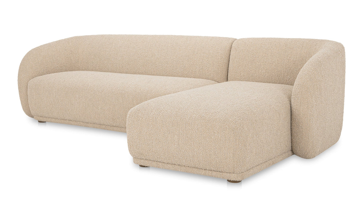 Faye Sectional Beige Boucle by Moe's Home at Eve Furniture