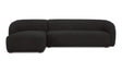 Faye Sectional Black Boucle by Moe's Home at Eve Furniture