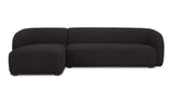 Faye Sectional Black Boucle by Moe's Home at Eve Furniture