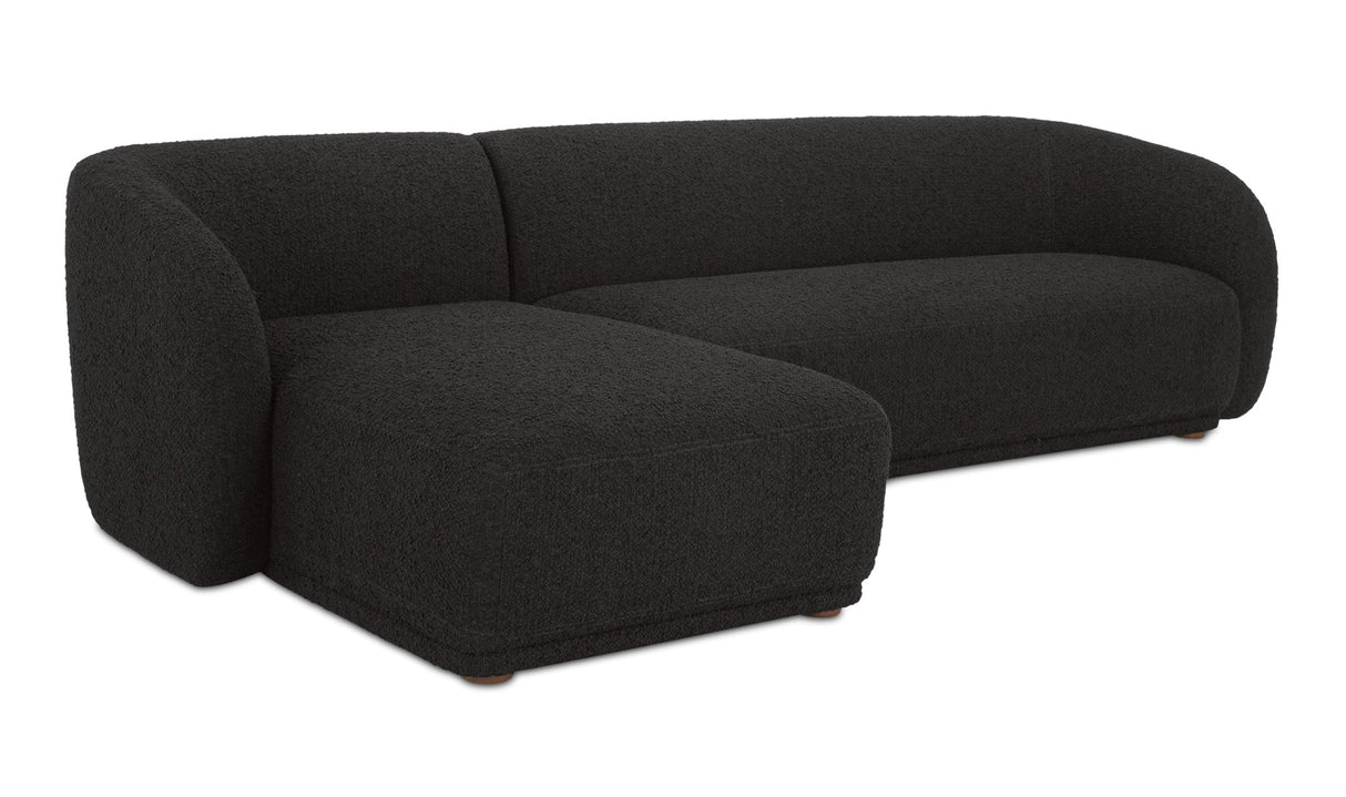 Faye Sectional Black Boucle by Moe's Home at Eve Furniture