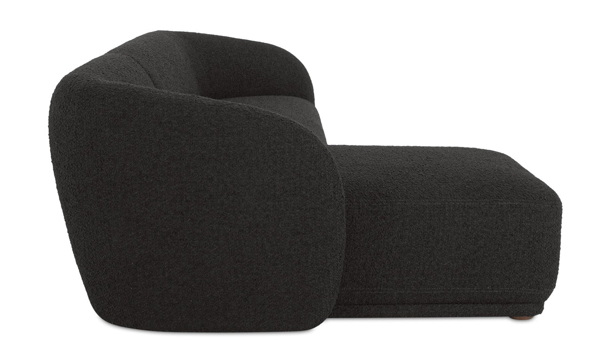 Faye Sectional Black Boucle by Moe's Home at Eve Furniture