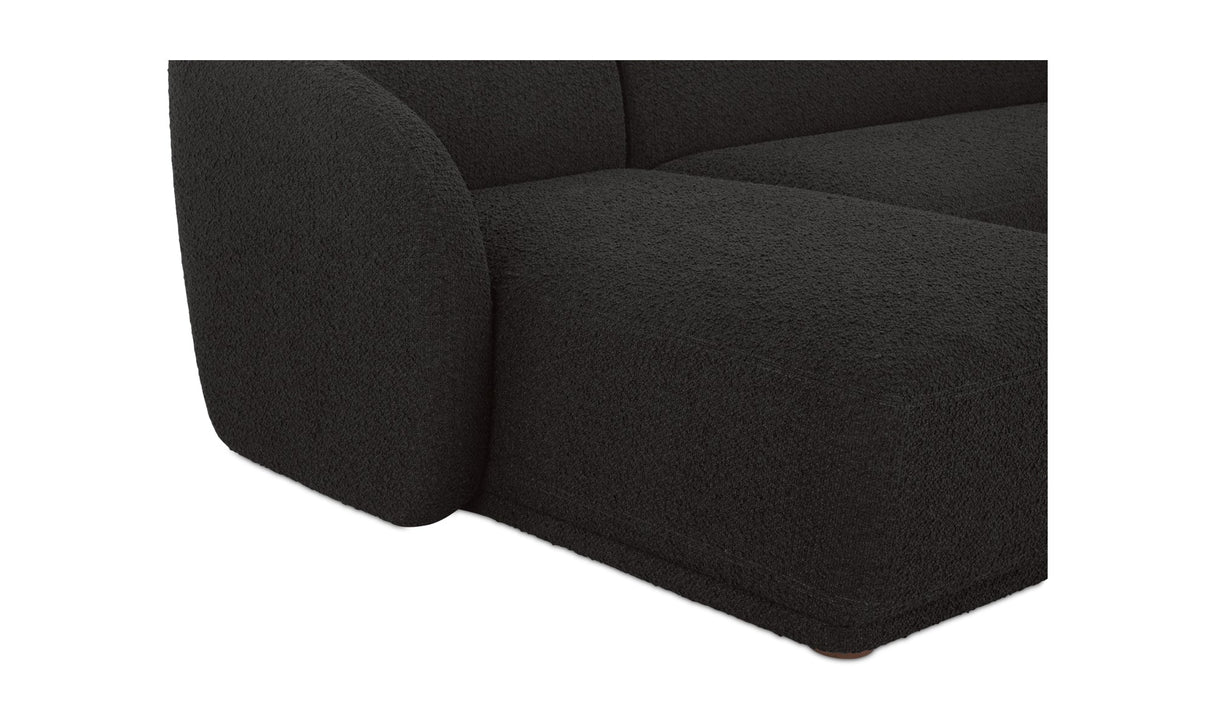 Faye Sectional Black Boucle by Moe's Home at Eve Furniture