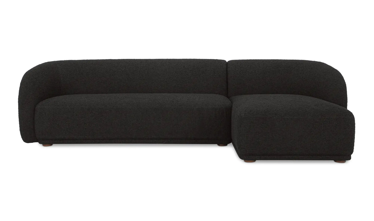Faye Sectional Black Boucle by Moe's Home at Eve Furniture