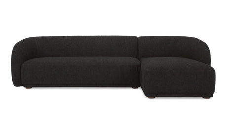 Faye Sectional Black Boucle by Moe's Home at Eve Furniture