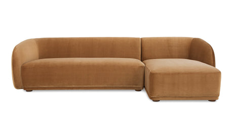 Faye Sectional Tan Faux Mohair by Moe's Home at Eve Furniture