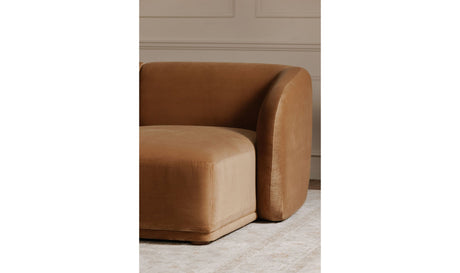 Faye Sectional Tan Faux Mohair by Moe's Home at Eve Furniture