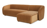 Faye Sectional Tan Faux Mohair by Moe's Home at Eve Furniture