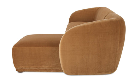 Faye Sectional Tan Faux Mohair by Moe's Home at Eve Furniture