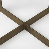 Faye (Set of 2) 19L x 19W x 26H Beige Finished Wood W/ Gold Metal Base Accent Tables by Mercana at Eve Furniture