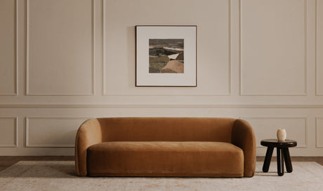 Faye Sofa Tan Faux Mohair by Moe's Home at Eve Furniture