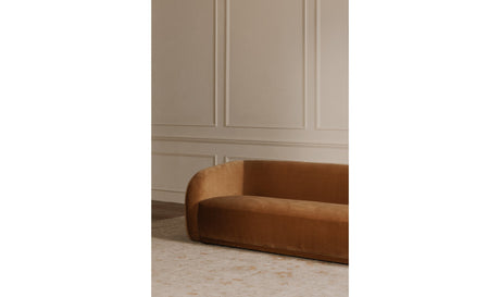 Faye Sofa Tan Faux Mohair by Moe's Home at Eve Furniture