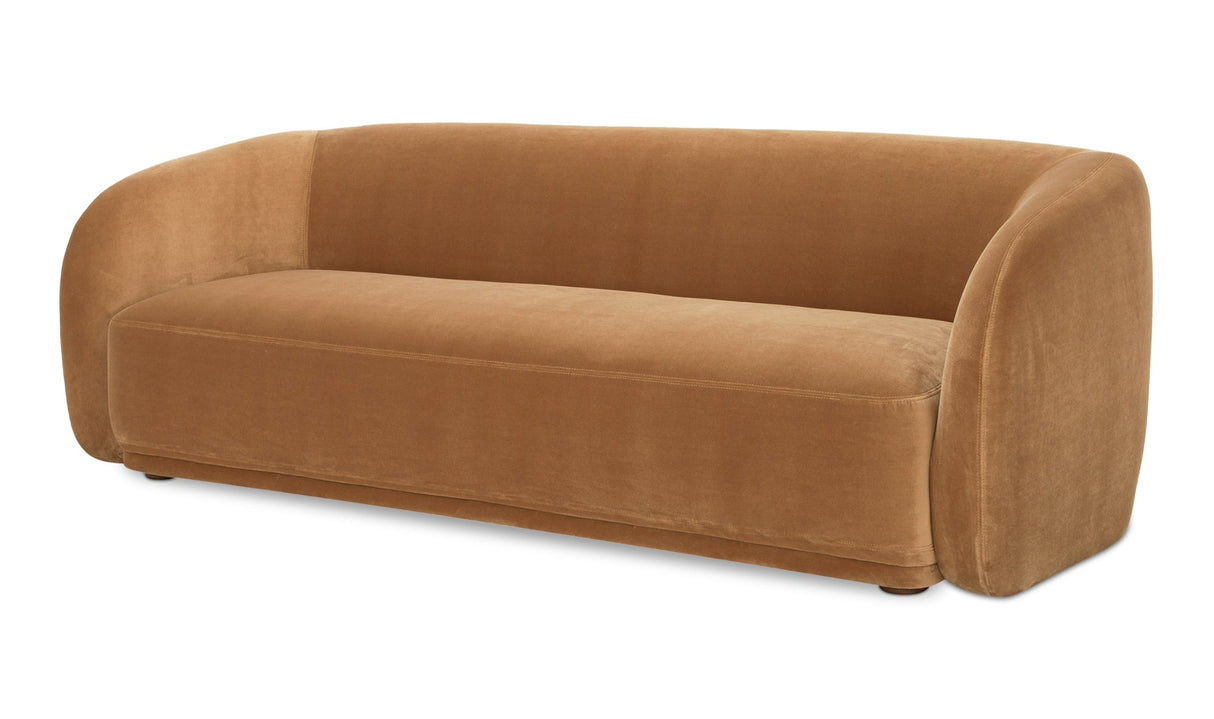 Faye Sofa Tan Faux Mohair by Moe's Home at Eve Furniture