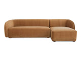 Faye Tan Faux Mohair Right Sectional