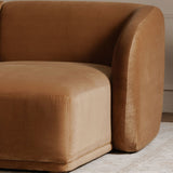 Faye Tan Faux Mohair Right Sectional by Moe's Home at Eve Furniture