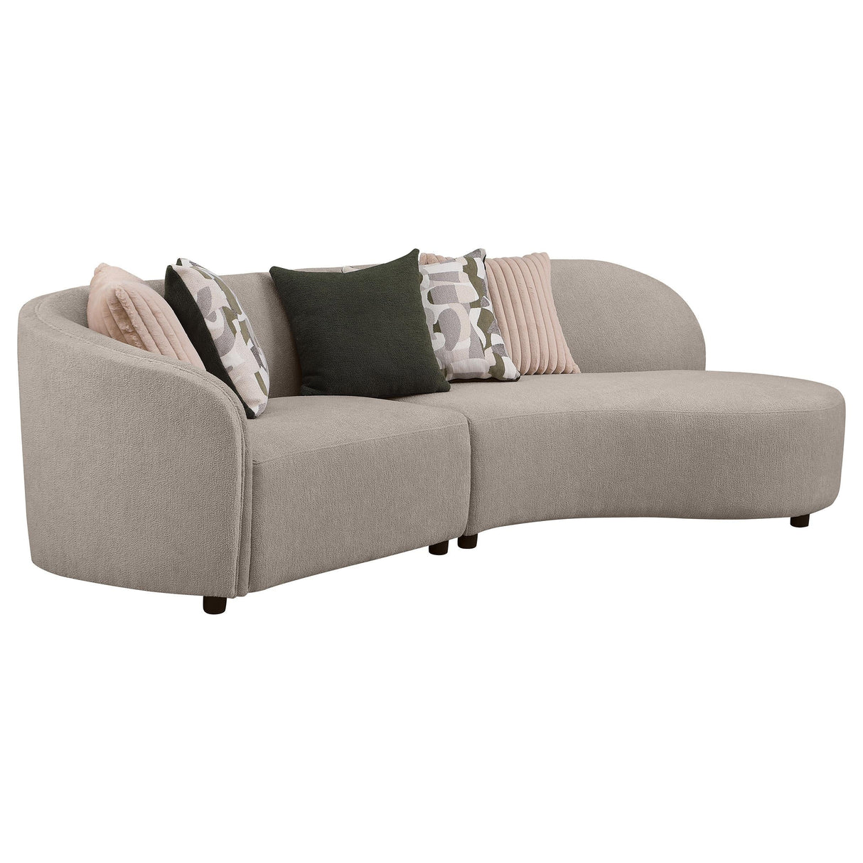 Fayette 3-piece Upholstered Sectional Sofa Greige