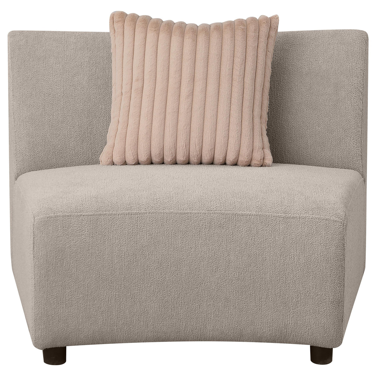 Fayette Greige Upholstered Armless Chair