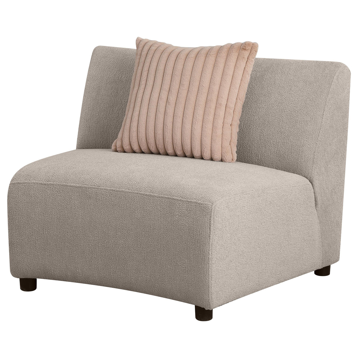 Fayette Greige Upholstered Armless Chair