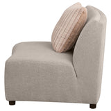 Fayette Greige Upholstered Armless Chair