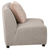 Fayette Greige Upholstered Armless Chair