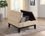 Fazio Beige Ottoman by Furniture of America at Eve Furniture