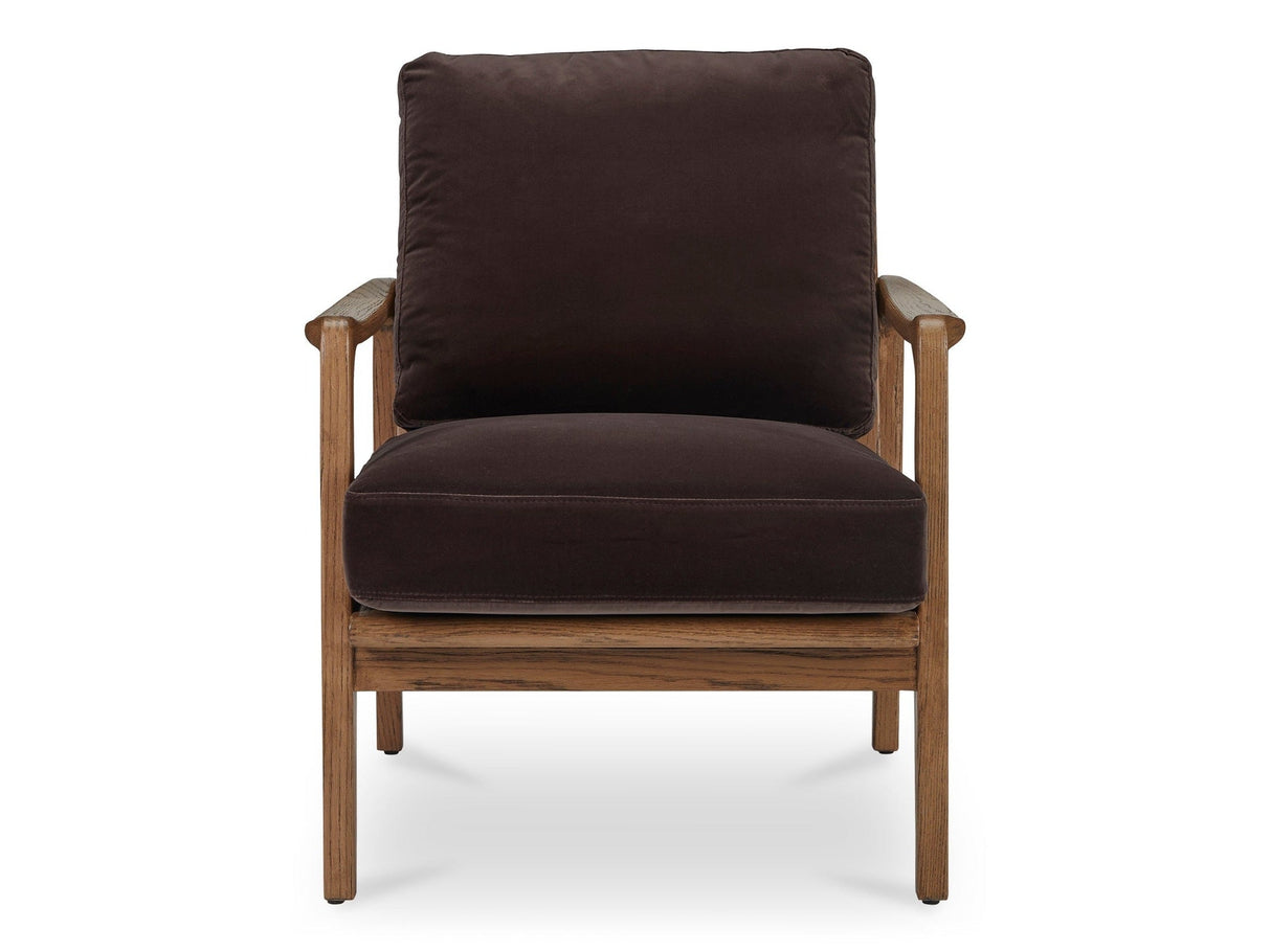 Fearne Dark Brown Accent Chair by MOES at Eve Furniture