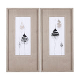 Feather Collection by Mercana Studio a Hand Embellished Textured Framed Art Print Matted under Glass by Mercana at Eve Furniture