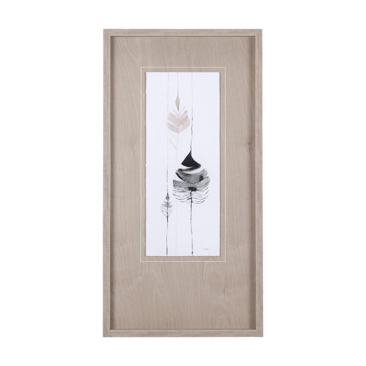 Feather Collection by Mercana Studio a Hand Embellished Textured Framed Art Print Matted under Glass by Mercana at Eve Furniture