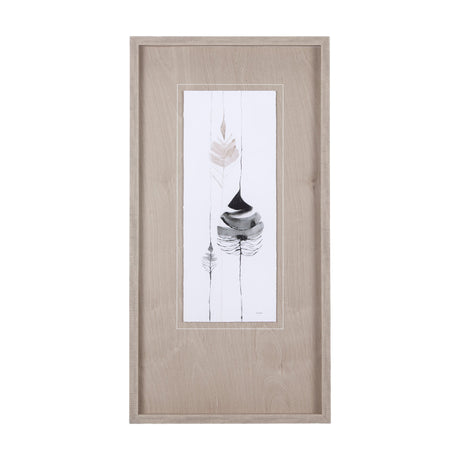 Feather Collection by Mercana Studio a Hand Embellished Textured Framed Art Print Matted under Glass by Mercana at Eve Furniture