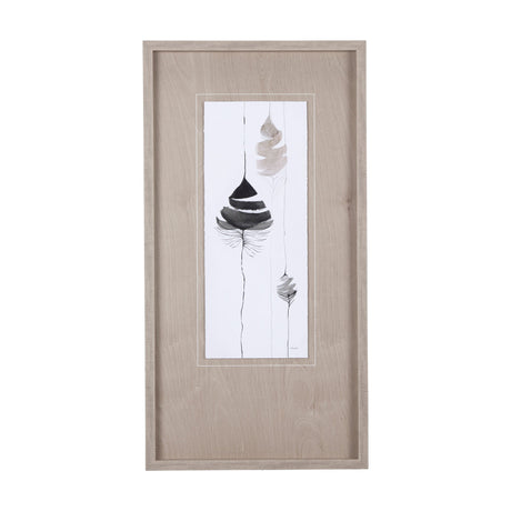 Feather Collection by Mercana Studio a Hand Embellished Textured Framed Art Print Matted under Glass by Mercana at Eve Furniture