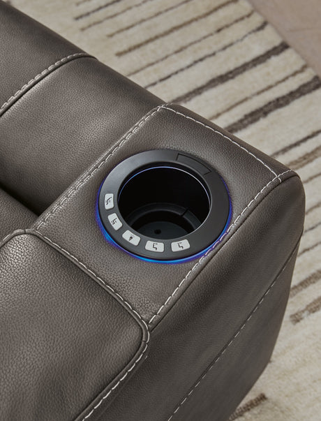 Feazada Shadow Power Recliner by Ashley at Eve Furniture