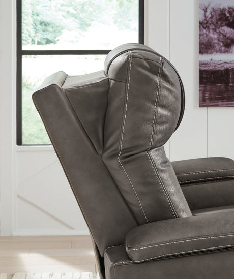 Feazada Shadow Power Recliner by Ashley at Eve Furniture