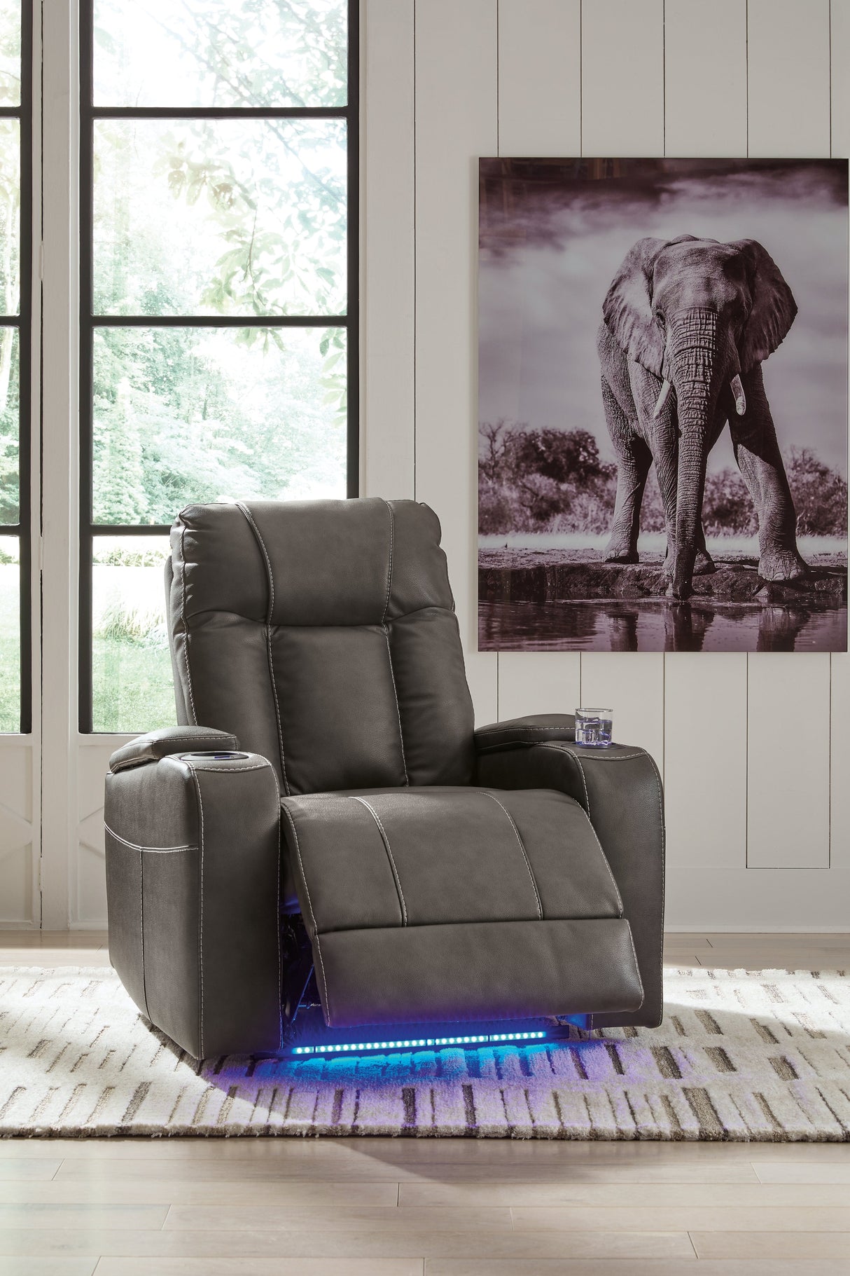 Feazada Shadow Power Recliner by ASHLEY FURNITURE at Eve Furniture